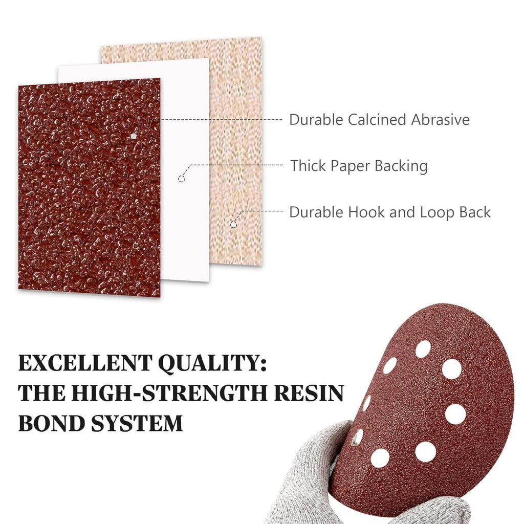 125mm Coarse Grit Sanding Discs for Initial Sanding & Rust Removal (P40-P120) - LESNIC ABRASIVE LIMITED