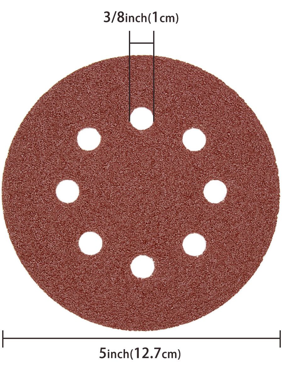 125mm Sanding Discs 100pcs kit for Wood, 10Pcs Each 40 60 80 100 120 180 240 320 400 800 Grits - LESNIC ABRASIVE LIMITED