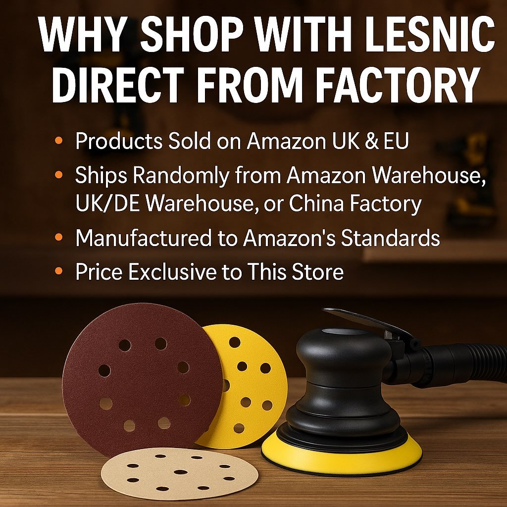 125mm Sanding Discs 100pcs kit for Wood, 10Pcs Each 40 60 80 100 120 180 240 320 400 800 Grits - LESNIC ABRASIVE LIMITED